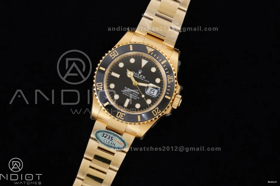 Best Submariner Bracelet Clean YG 1:1 Functional On Edition LN 126618 Dial 1141 Black YG SH 0723